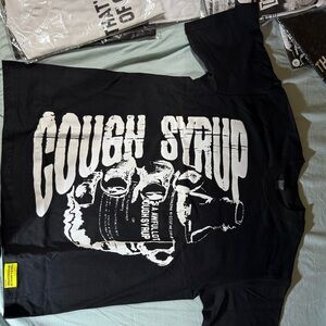 Black Graphic T-Shirt with Bold White Print